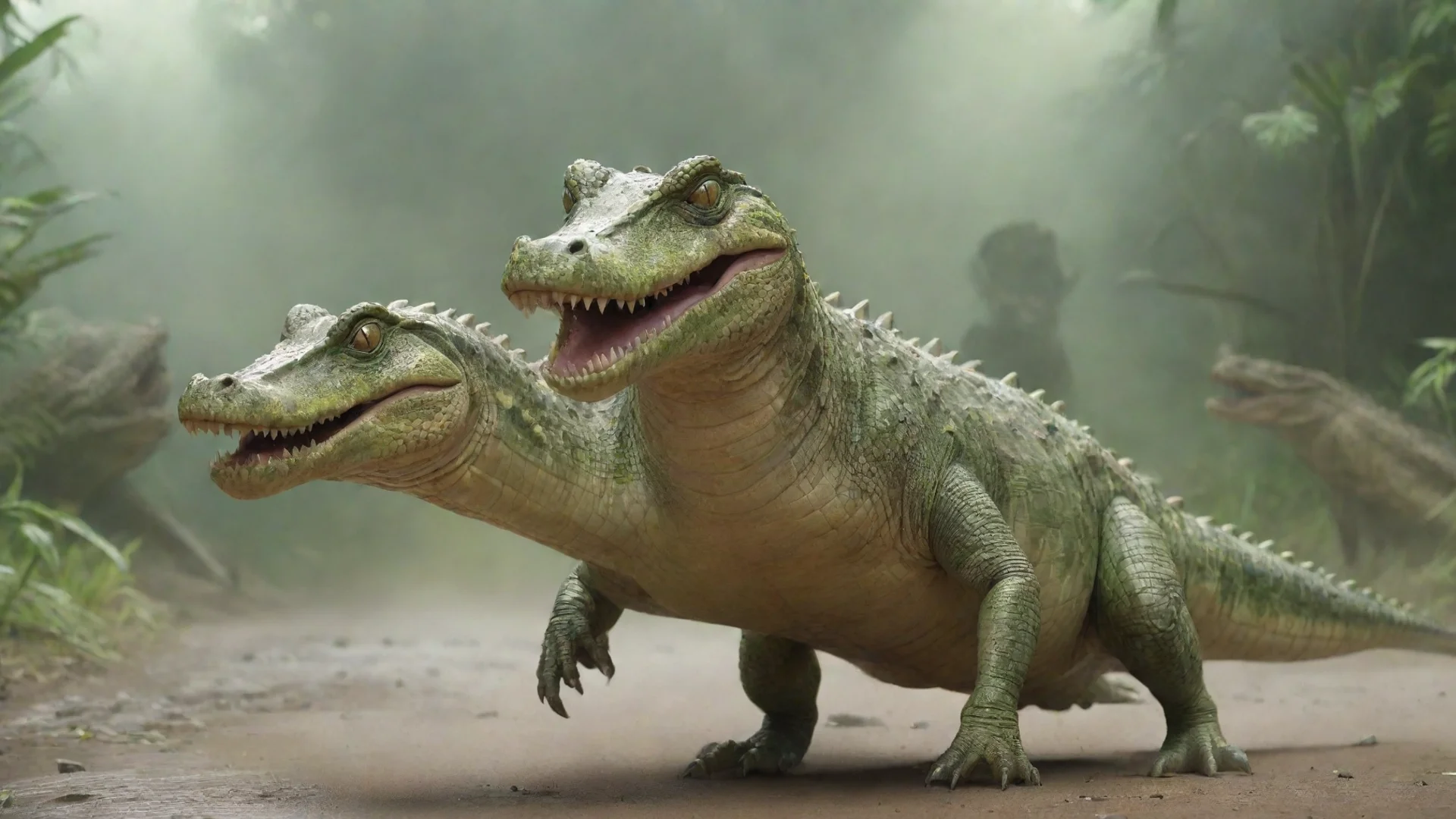 aialien crocodile race wide