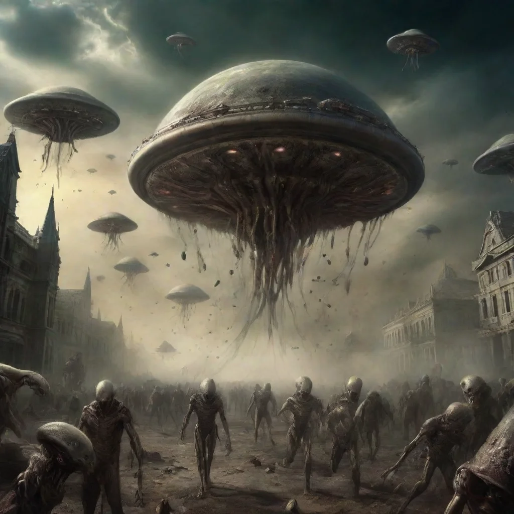 aialien invasion in the style of dantes purgatorium