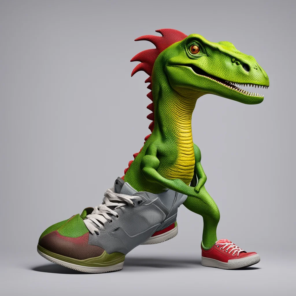 allosaurus with sneakers amazing awesome portrait 2