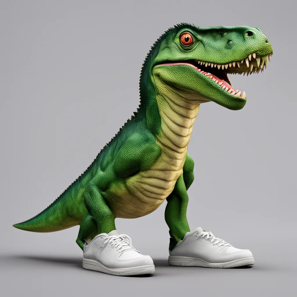 allosaurus with sneakers confident engaging wow artstation art 3