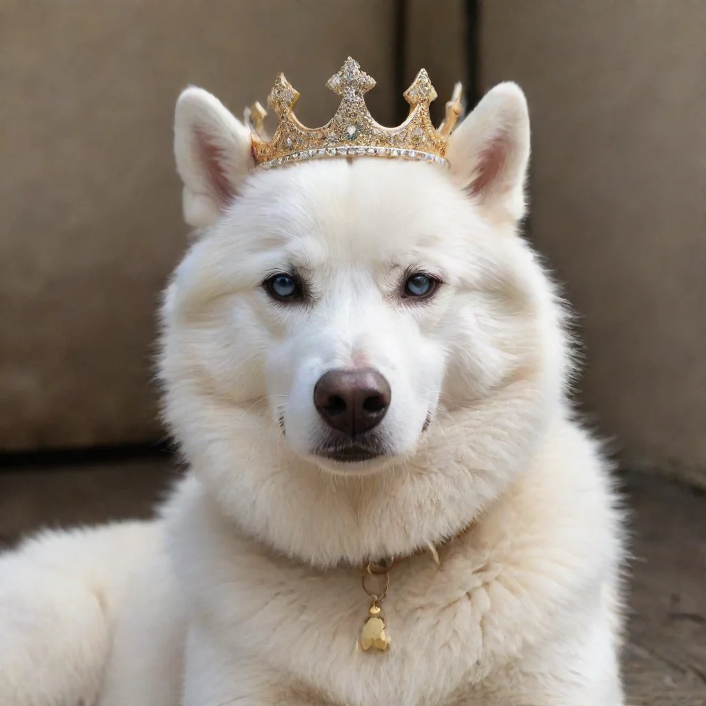 aiamazing  a white husky wearing a crown awesome portrait 2