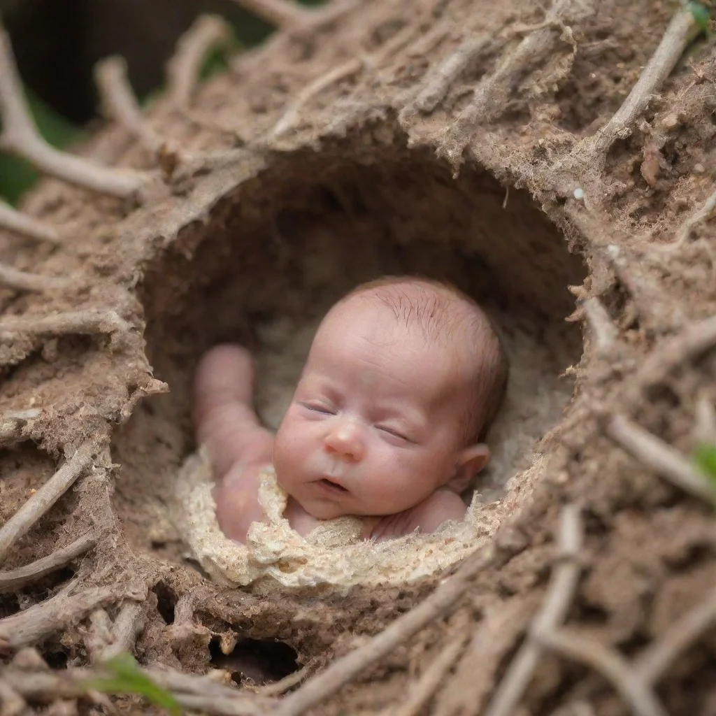 amazing a baby on a ant nest awesome portrait 2