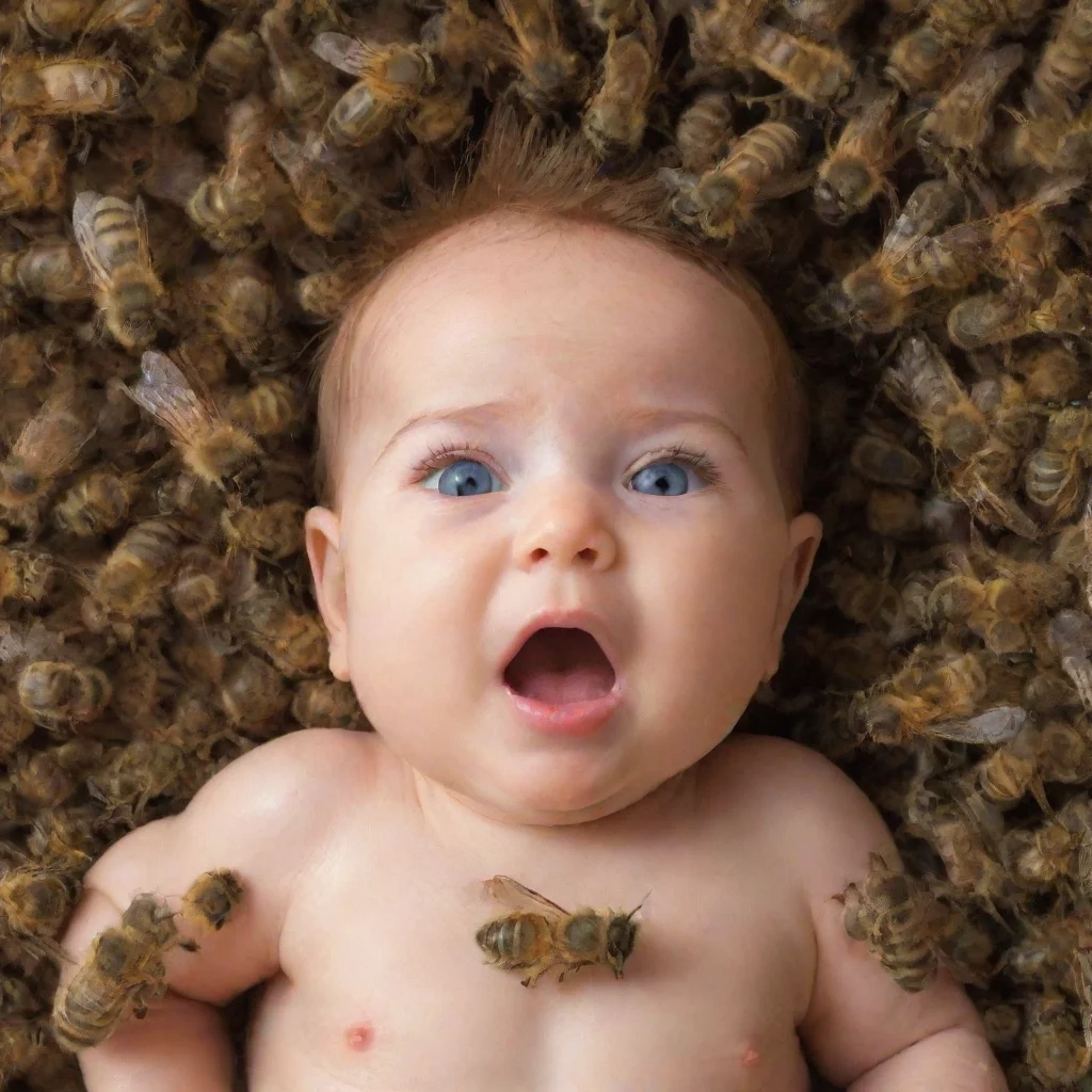 aiamazing a baby swarmed by bees awesome portrait 2