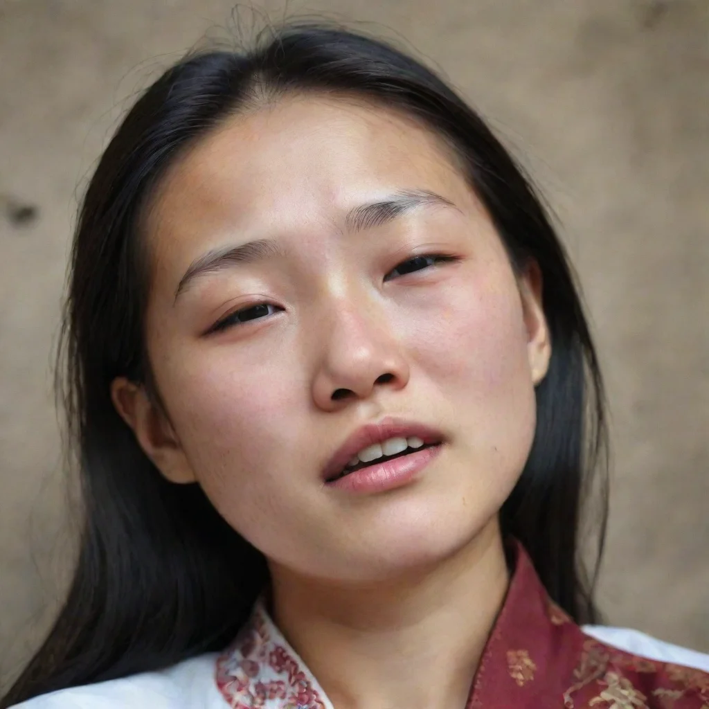 aiamazing a beautiful chinese girl aged 15 whose head was cut off and died on the ground.closing her eyes awesome portrait 2