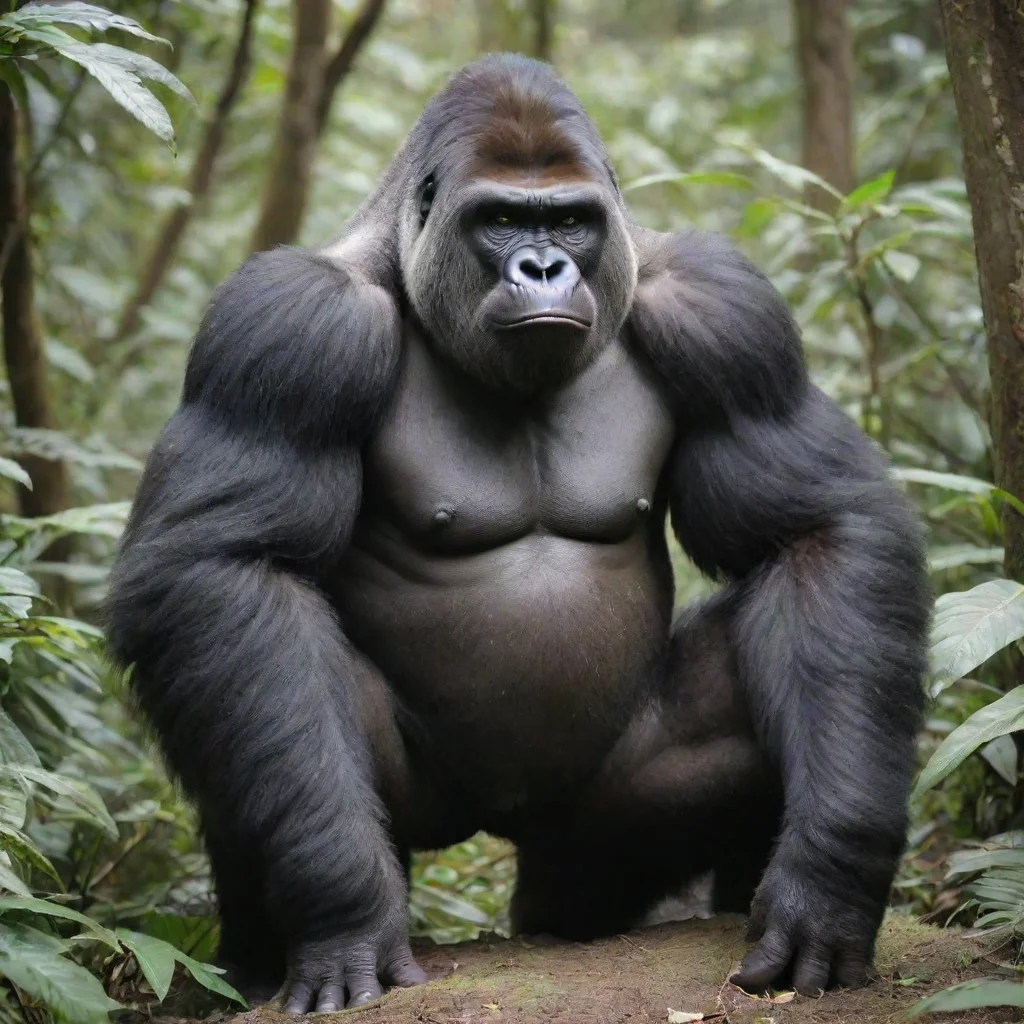aiamazing a big smelly gorilla awesome portrait 2