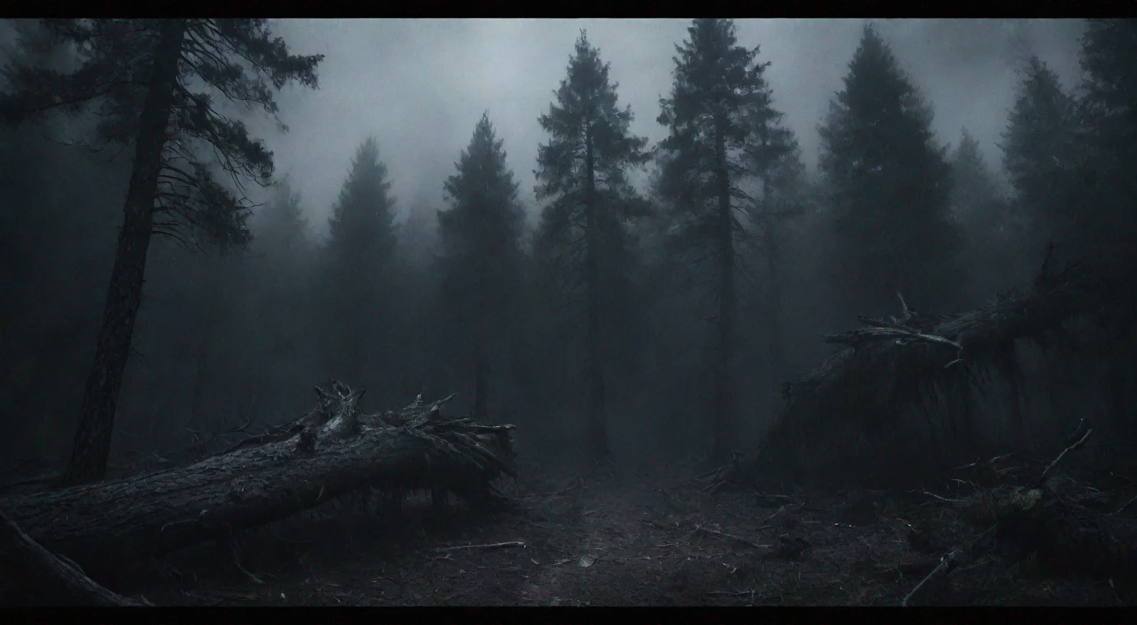 aiamazing a dark pines forest nightmare foggy awesome portrait 2
