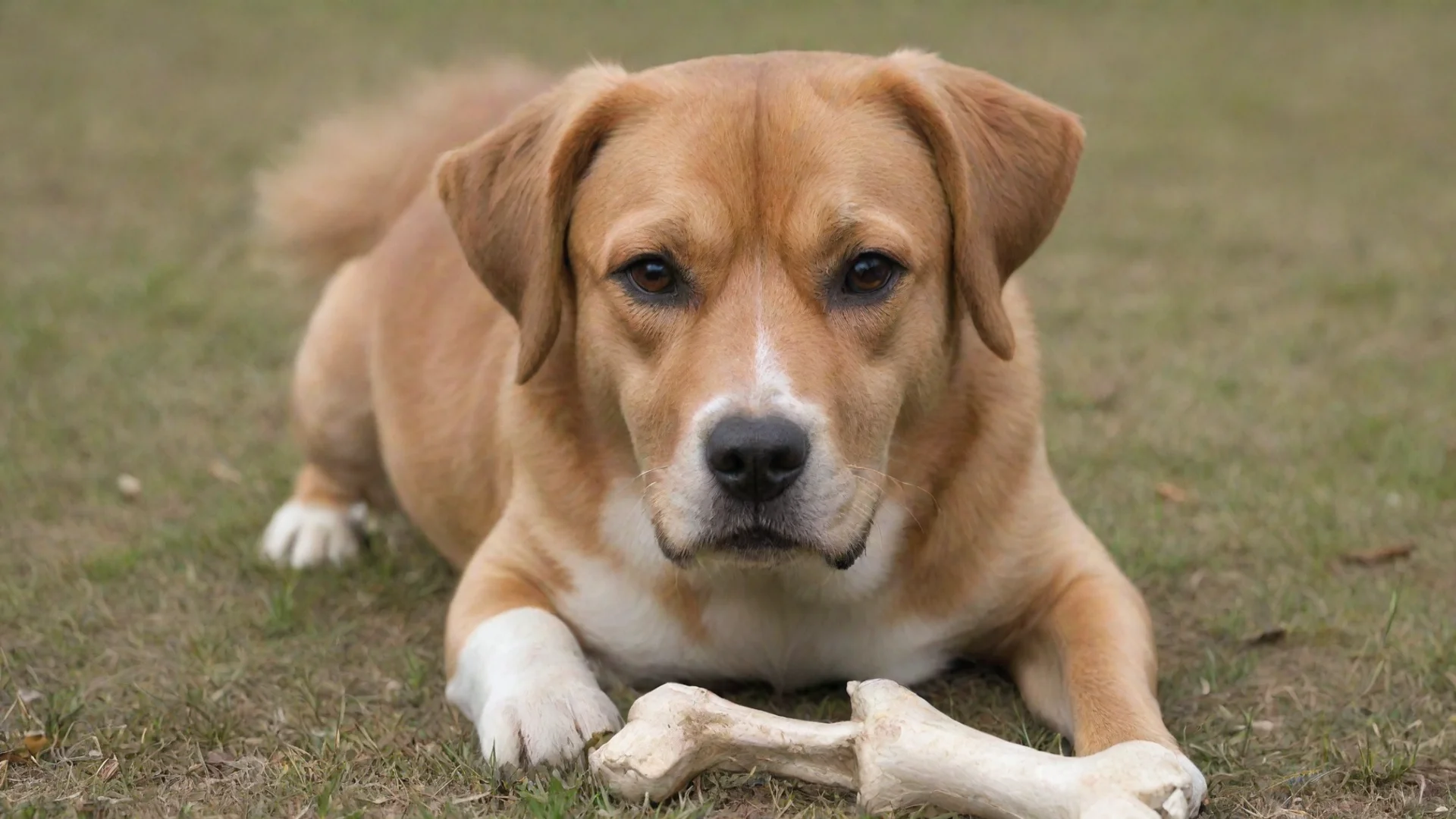 aiamazing a dog with bone awesome portrait 2 wide