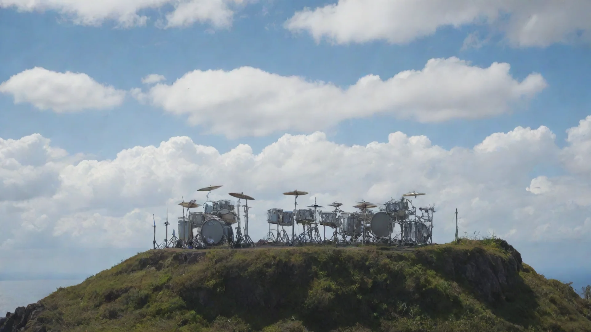 aiamazing a drumkit over a fluctuating island in the sky awesome portrait 2 hdwidescreen