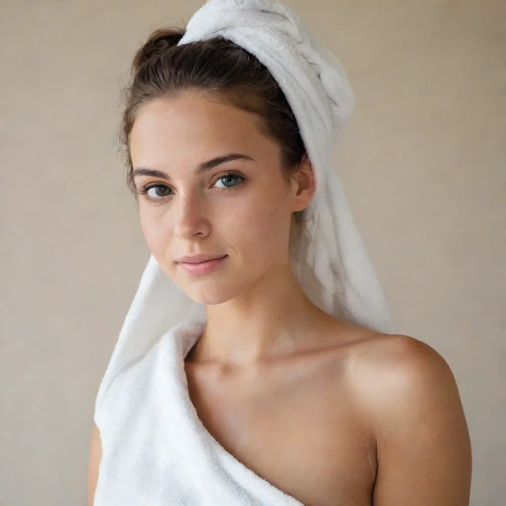 aiamazing a girl wearing only a towel. awesome portrait 2