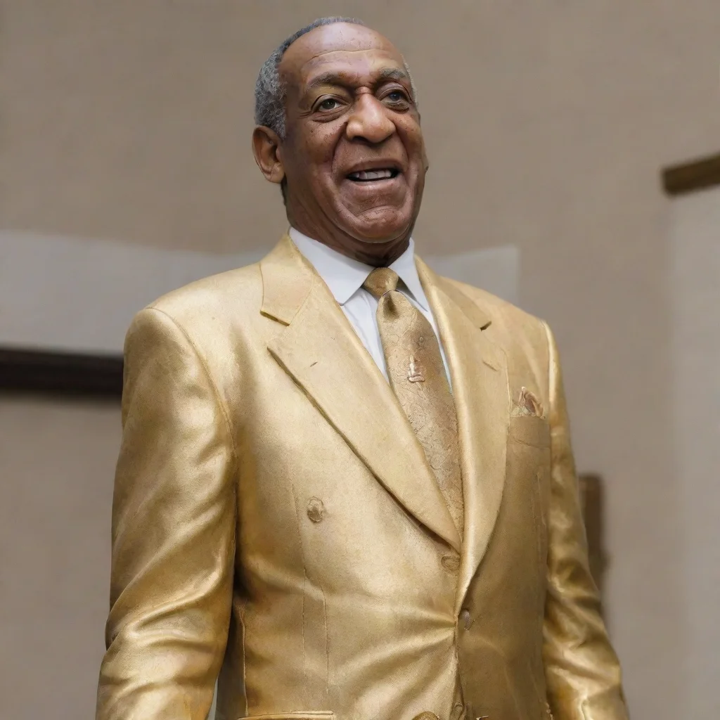 aiamazing a gold statue of bill cosby awesome portrait 2