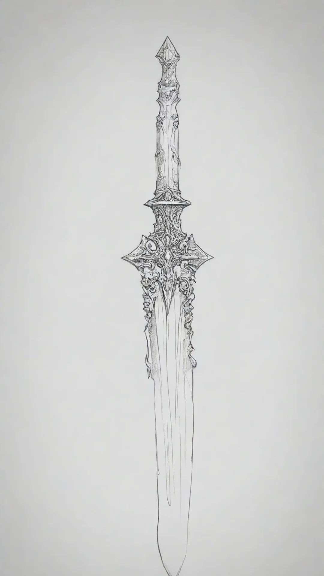 aiamazing a line art sketched dagger awesome portrait 2 tall
