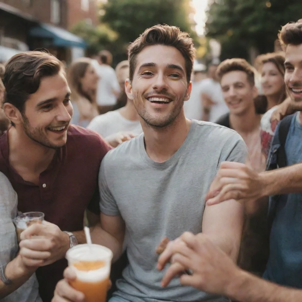 aiamazing a man hanging out with friends awesome portrait 2