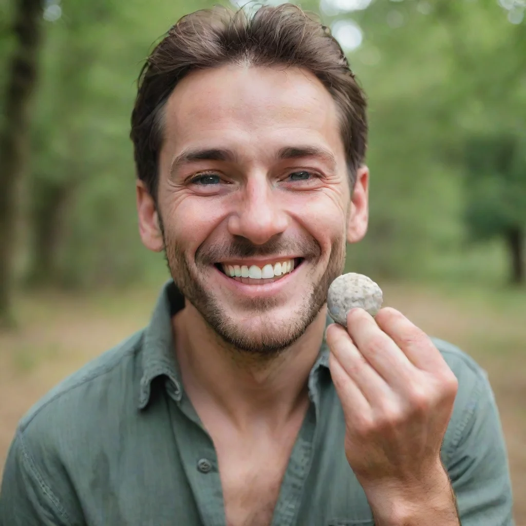 aiamazing a man with a smile throws a stone in his eyes awesome portrait 2