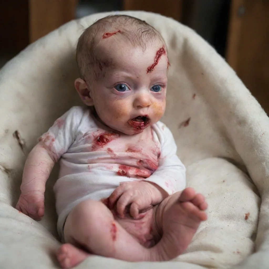 aiamazing a newborn baby in a zombie apocalypse awesome portrait 2
