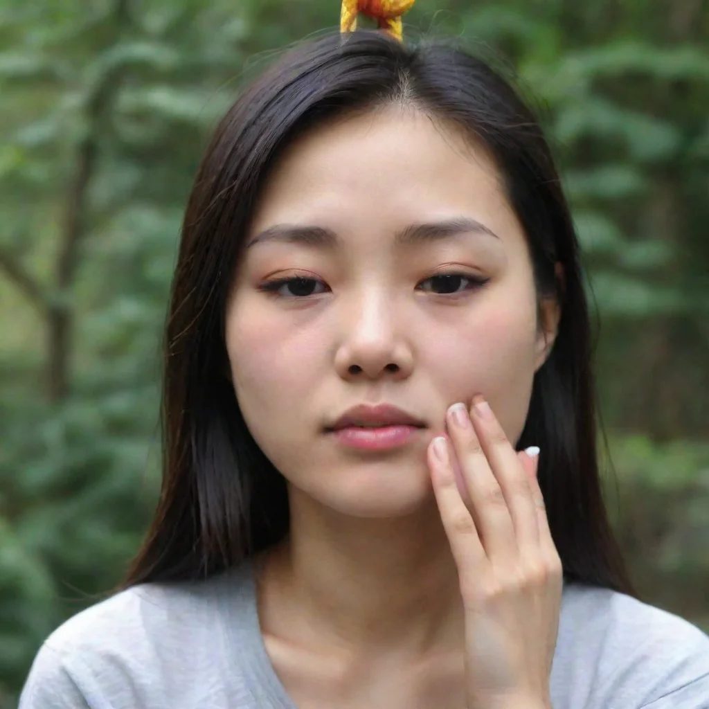 aiamazing a pretty chinese girl hanged herself .she died and closed her eyes awesome portrait 2