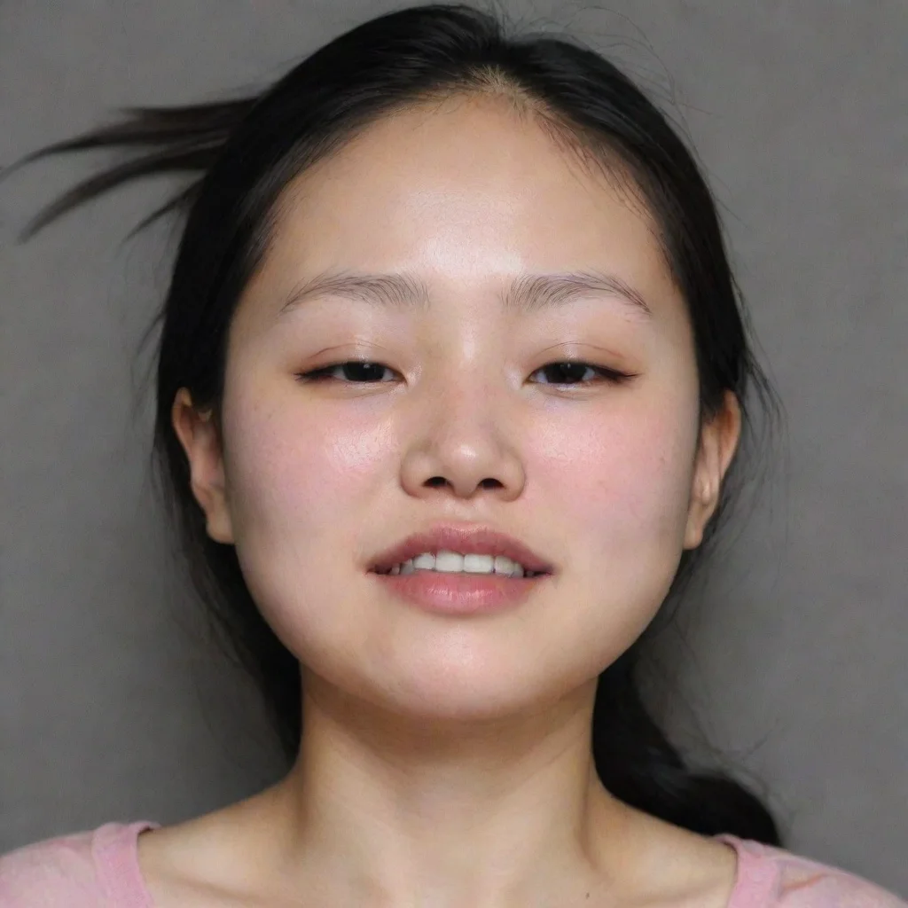 aiamazing a pretty chinese girl who is cut into two parts on the neck.she died on the ground with her eyes closed awesome portrait 2