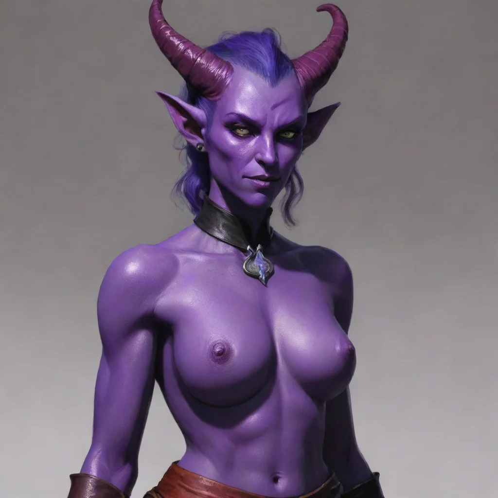 aiamazing a purple skinned tiefling awesome portrait 2