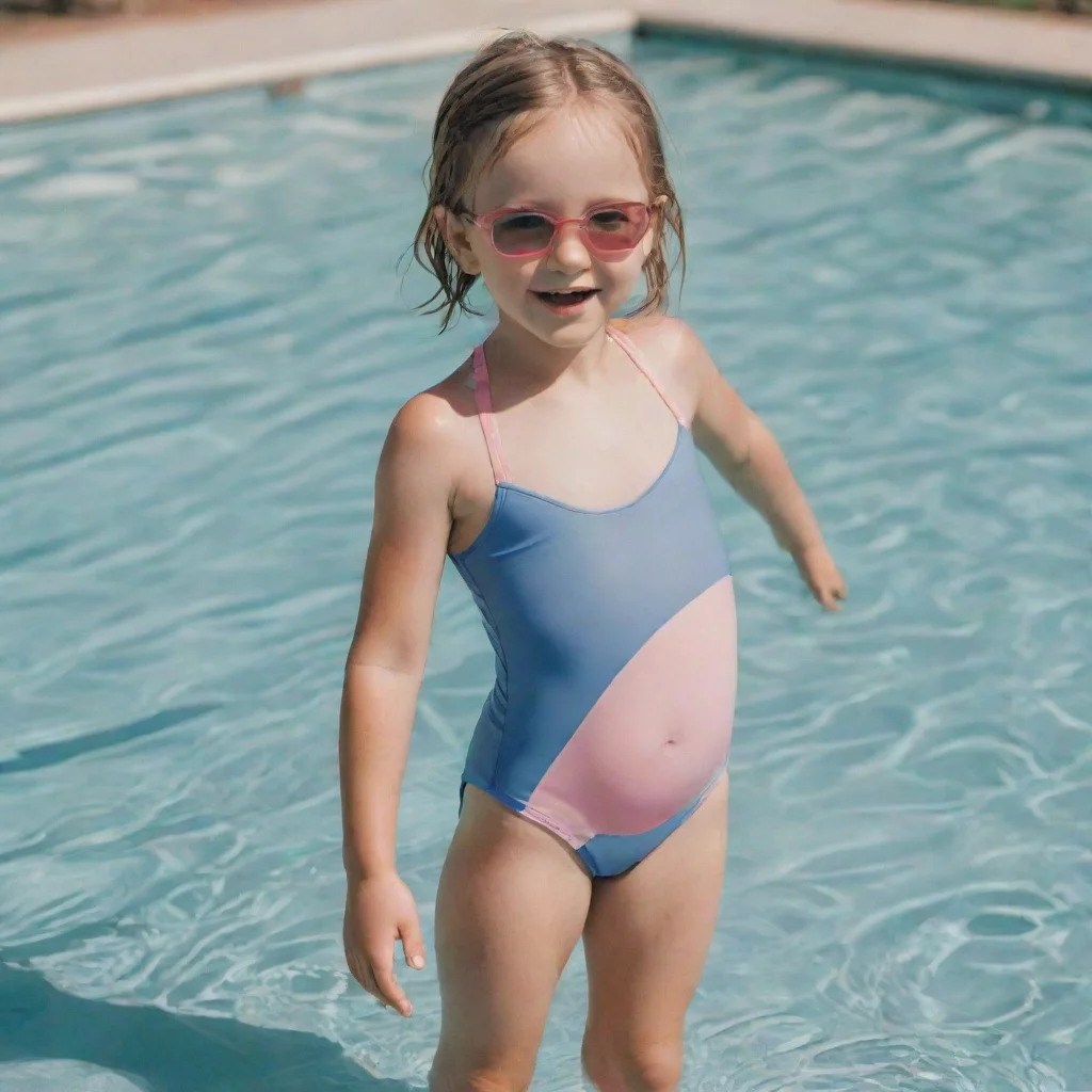 aiamazing a small kid in a tight swim suit awesome portrait 2