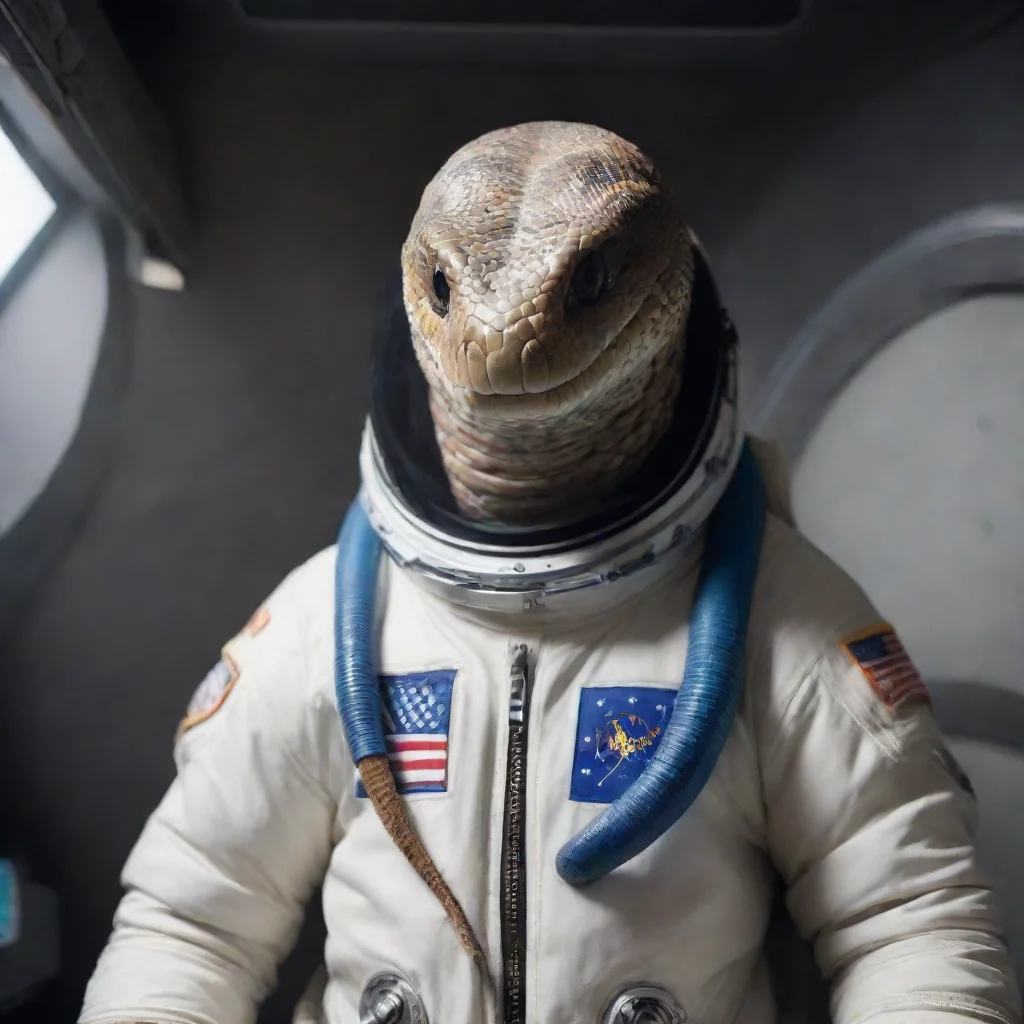 aiamazing a snake in space suit awesome portrait 2