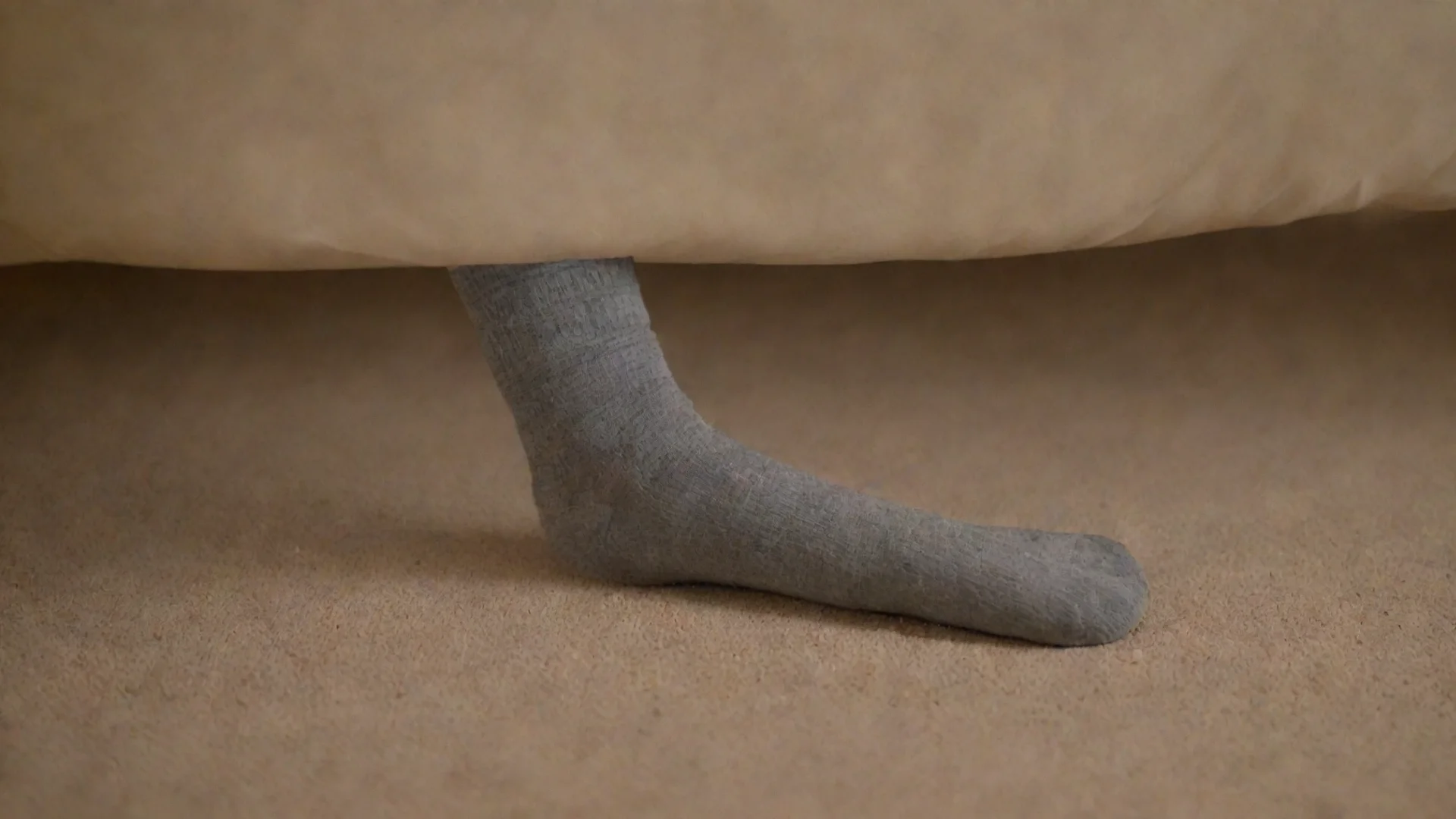 aiamazing a sock buried under a bed awesome portrait 2 wide