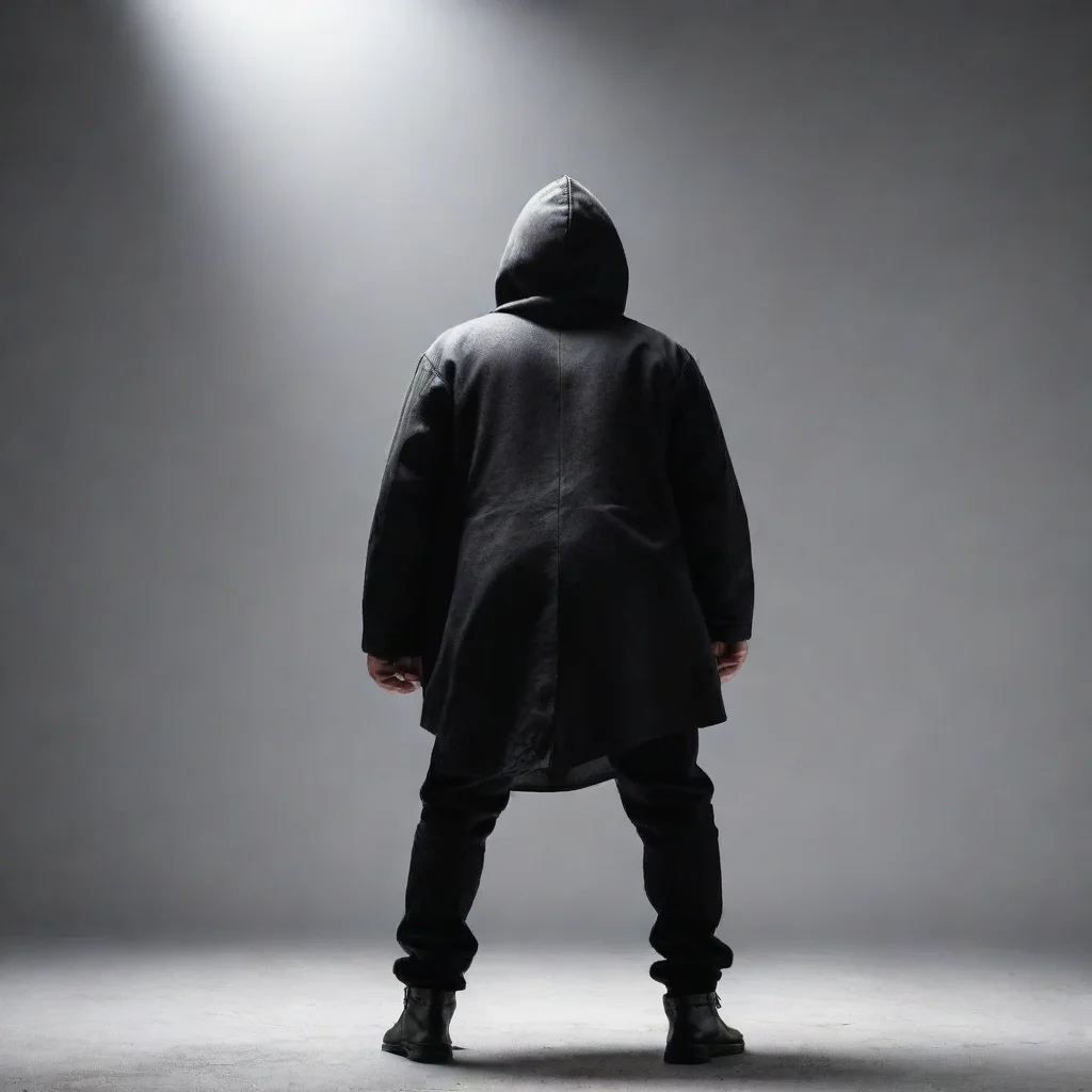 amazing a thief is standing in the center of frame shwoing his back awesome portrait 2