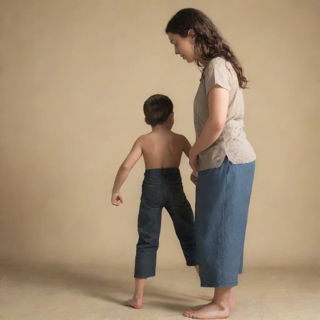 amazing a woman standing over a boy awesome portrait 2