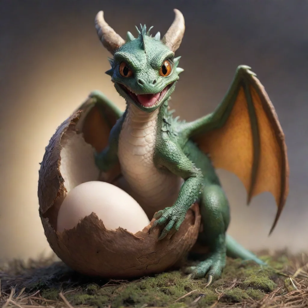 amazing a youbg dragon hatching from a furry egg awesome portrait 2