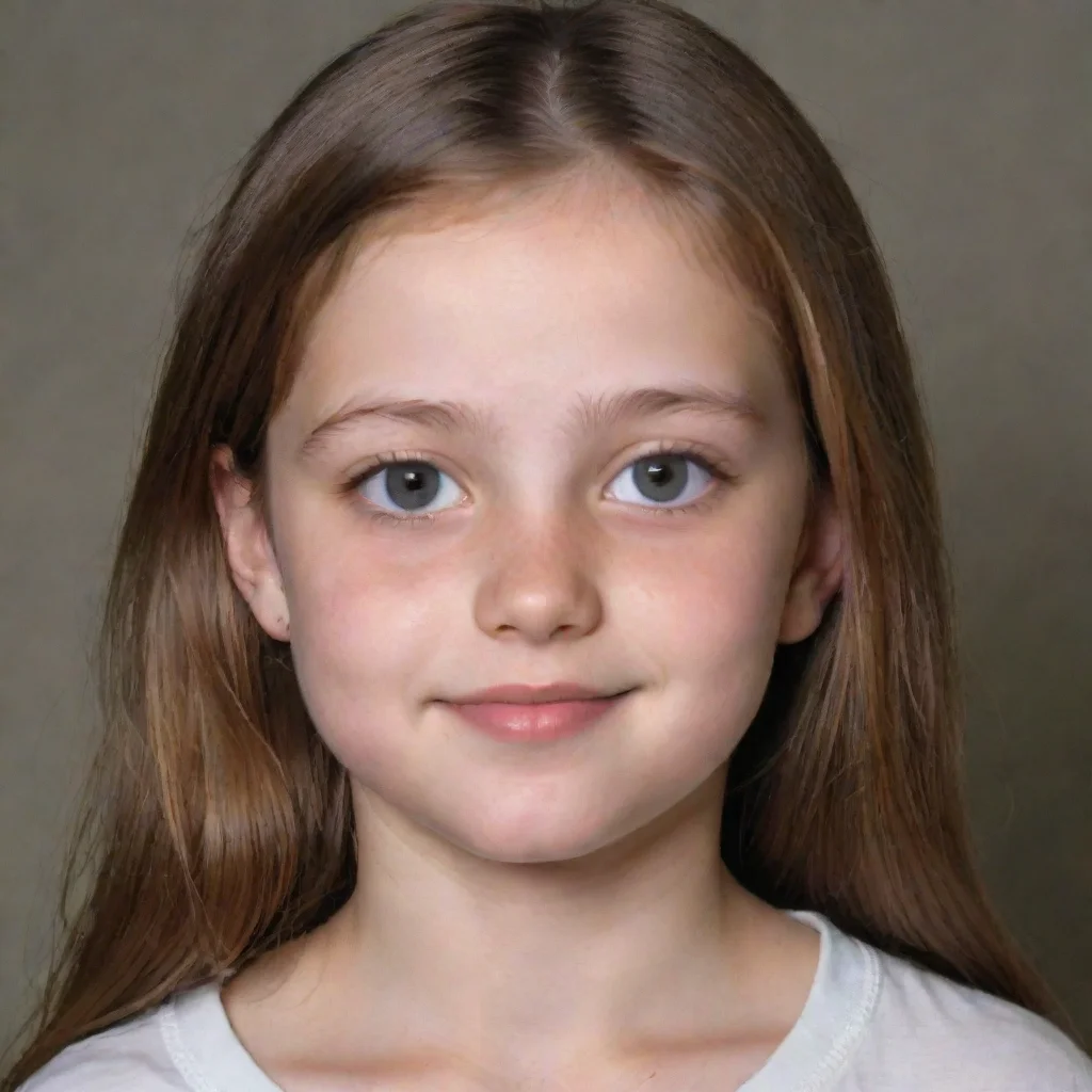 aiamazing a young girl in the beginning of her puberty awesome portrait 2
