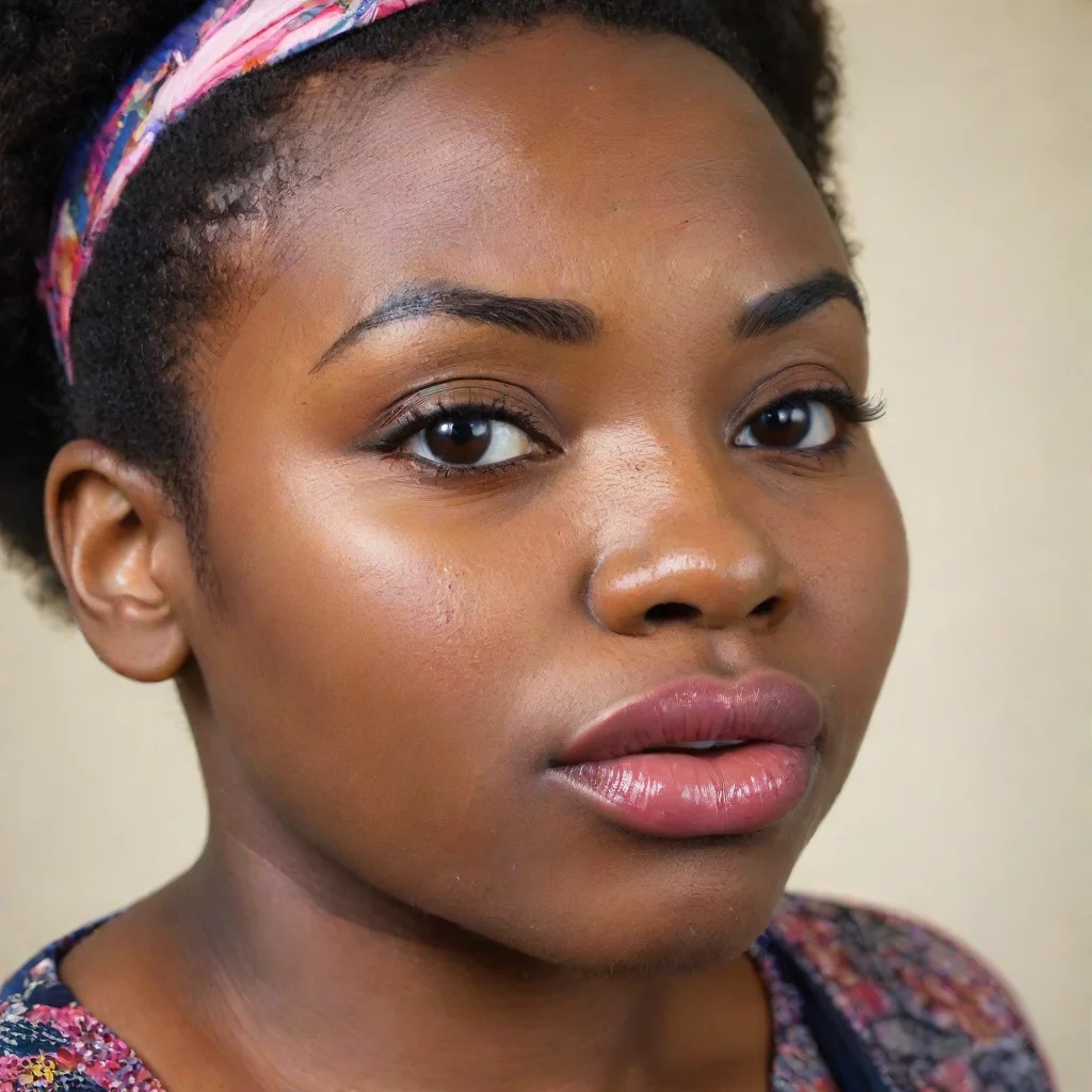 aiamazing african woman huge deformed lips awesome portrait 2