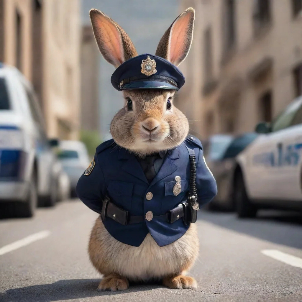 aiamazing agame un conejo con traje de policia awesome portrait 2