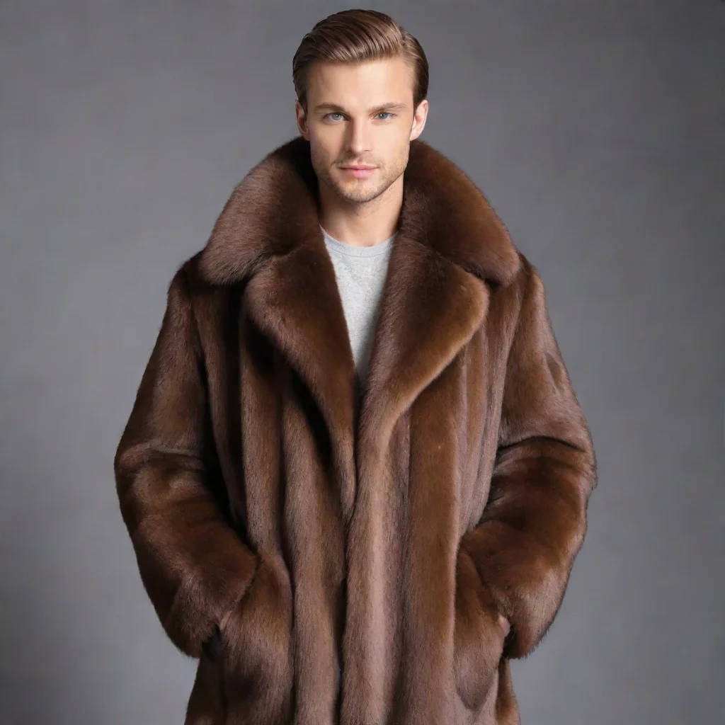 aiamazing aitrending brown mink fur covered male human good looking fantastic 1 awesome portrait 2