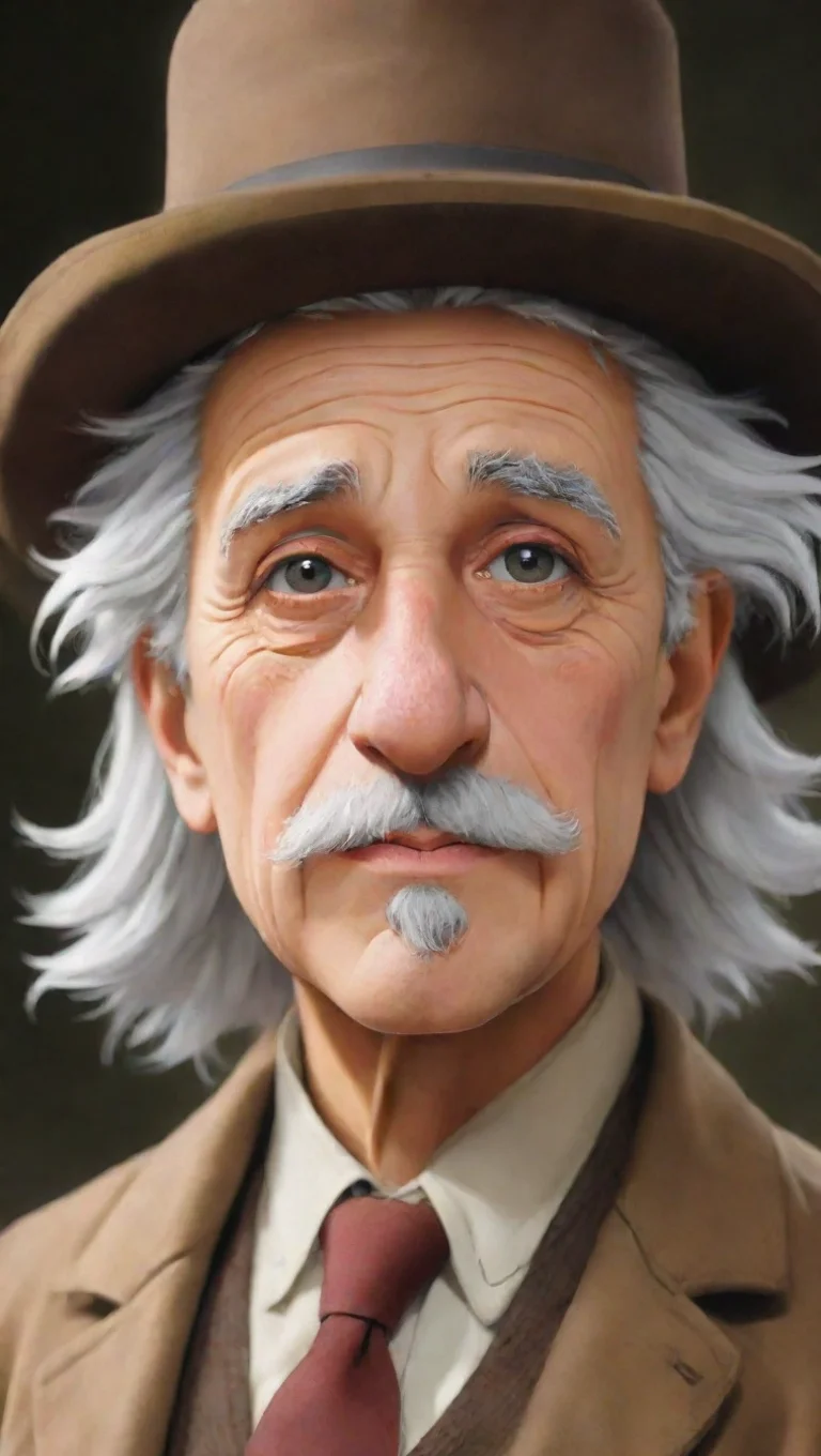 aiamazing albery einstein as claude wearing hat wise allmighty godly anime hd character  awesome portrait 2 tall