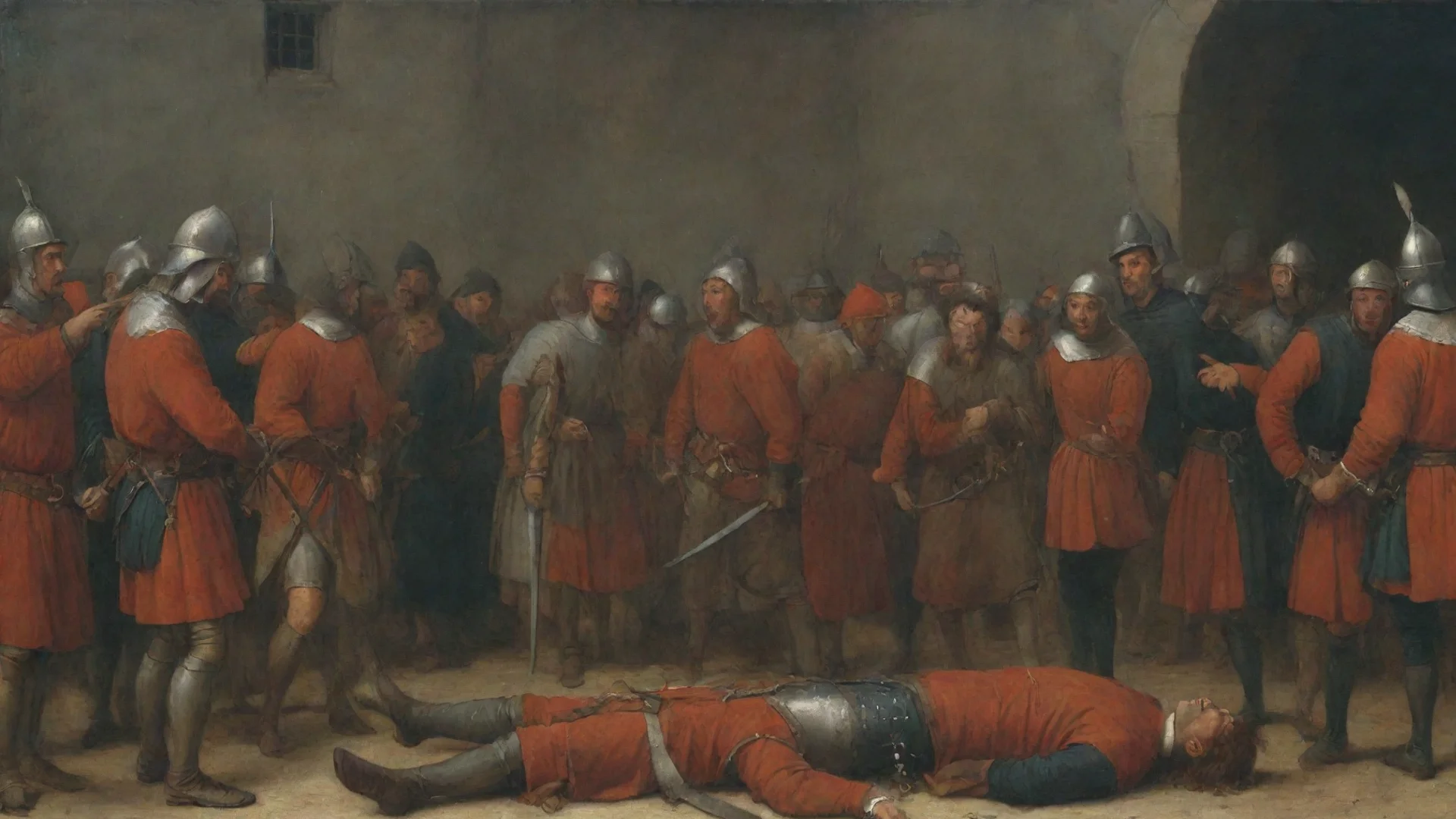 aiamazing an execution of a medieval soldier awesome portrait 2 wide