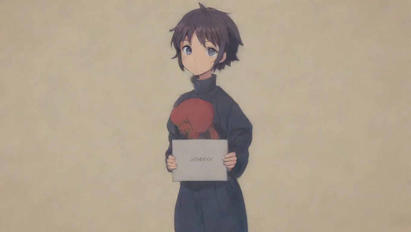 aiamazing anime character holding sign that says netwrck awesome portrait 2 widescreen