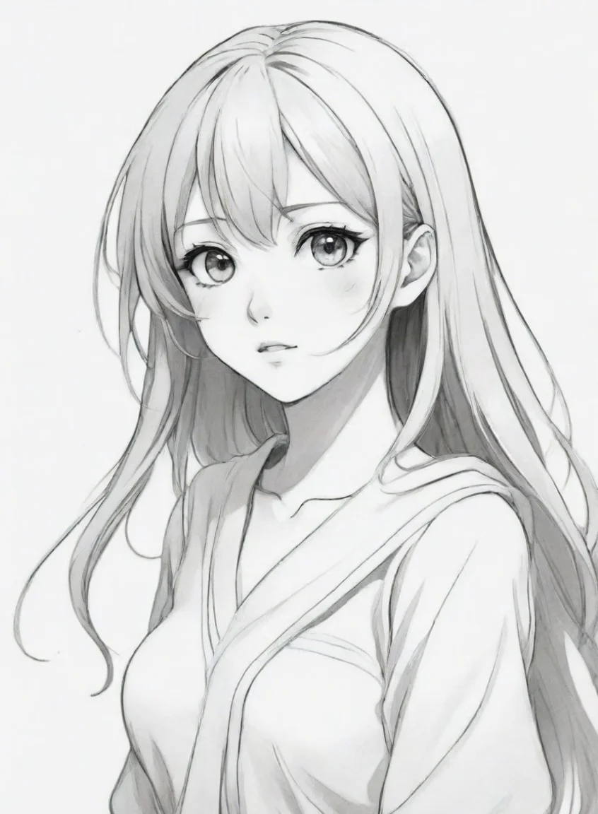aiamazing anime line art cartoon awesome portrait 2 portrait43