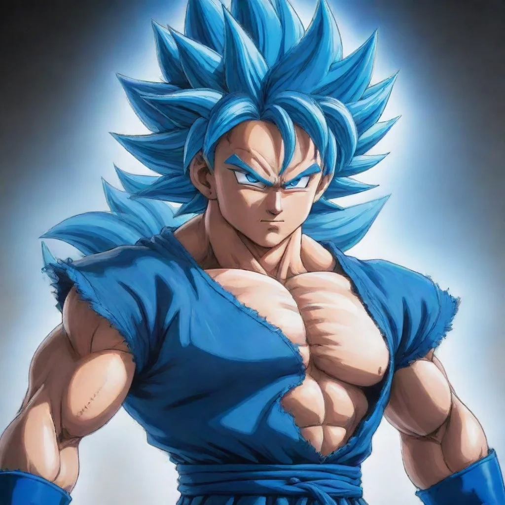 aiamazing anime style detailed saiyan super saiyan blue awesome portrait 2