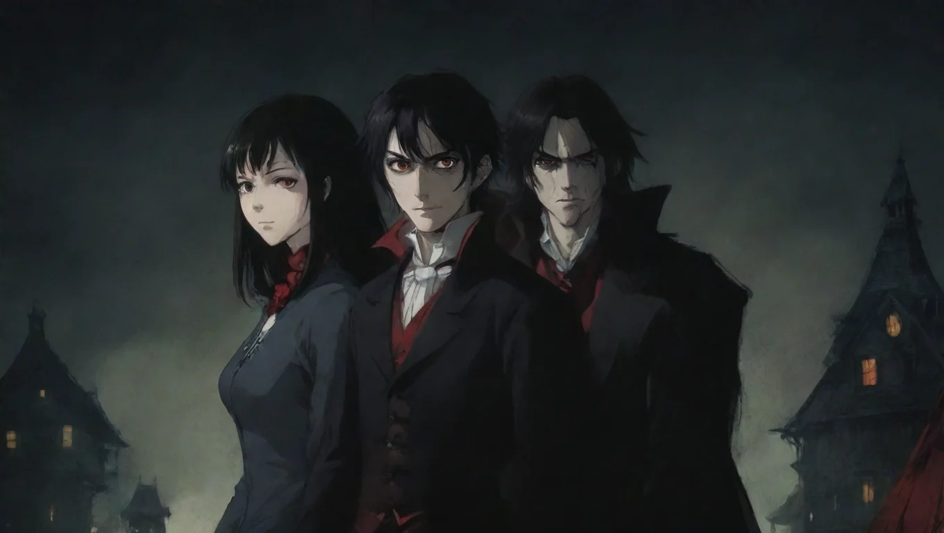 aiamazing anime vampire and anime warrior   movie film poster hd anime ghibli dark 1800s ghibli horror film poster wide  awesome portrait 2 widescreen