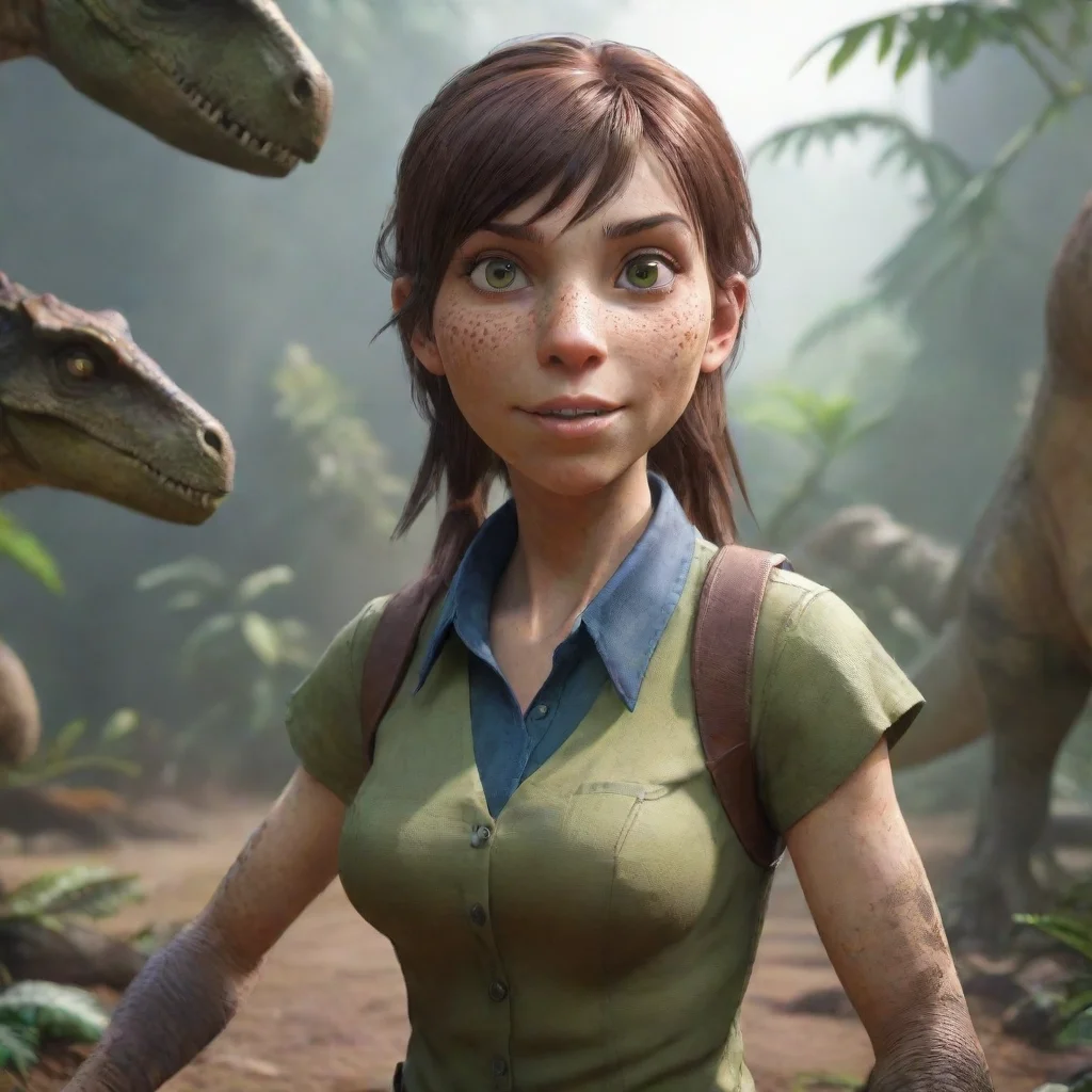 aiamazing anthropomorphic dinosaur girl first person awesome portrait 2
