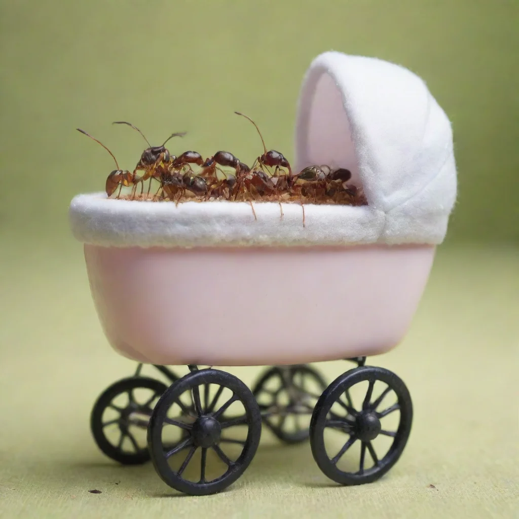 amazing ants on a baby in a pram awesome portrait 2