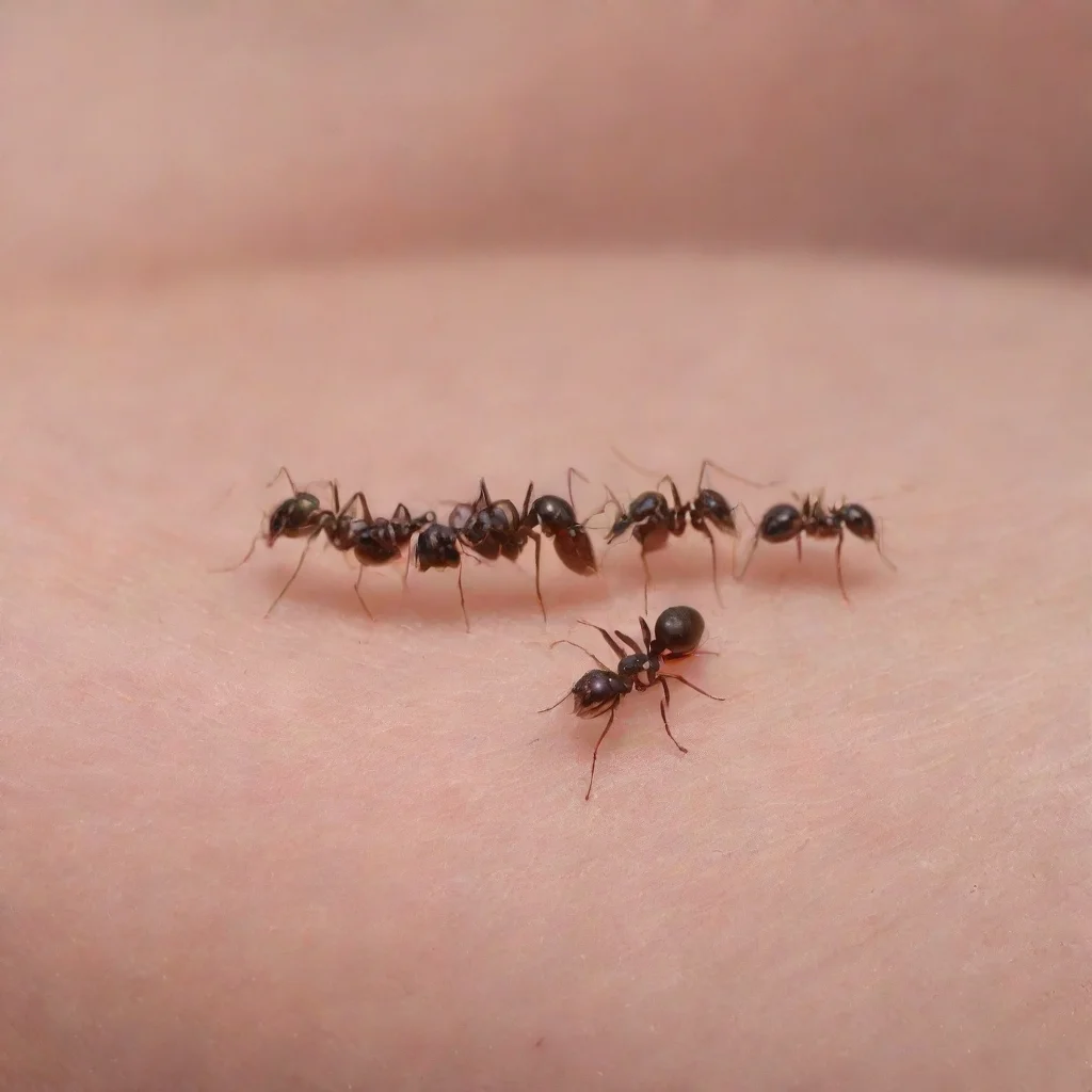 aiamazing ants walking on a newborn baby awesome portrait 2