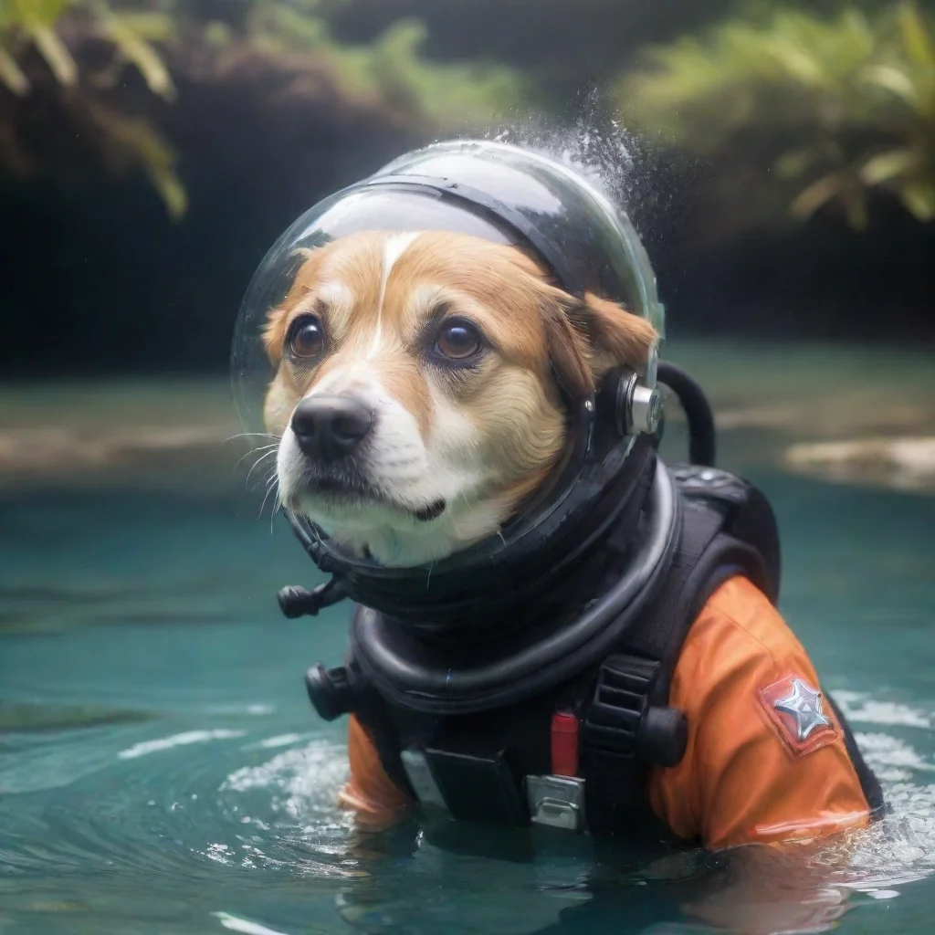 aiamazing aquanaut dog awesome portrait 2