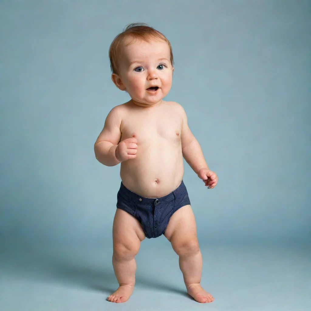 amazing baby in mans trousers awesome portrait 2