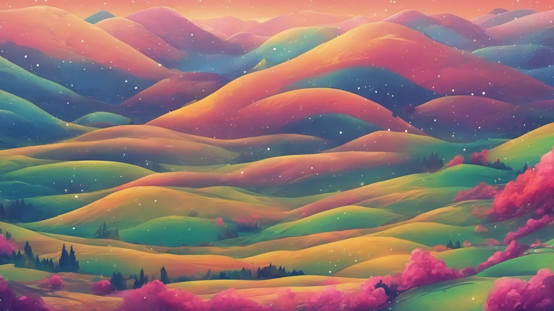 aiamazing background gentle rolling hills valleys colorful fantasy universe stars amazing awesome portrait 2 wide