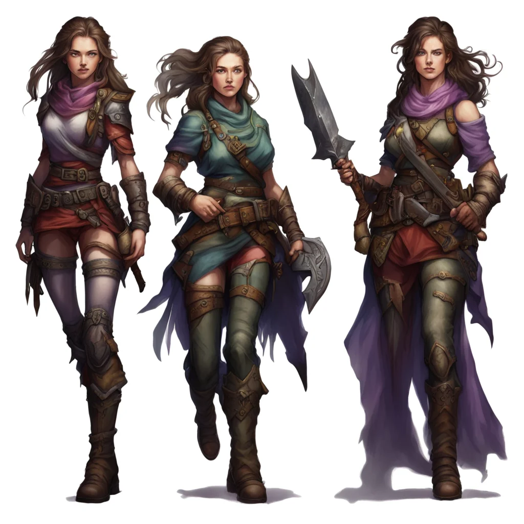 aiamazing band of fantasy female adventurers awesome portrait 2