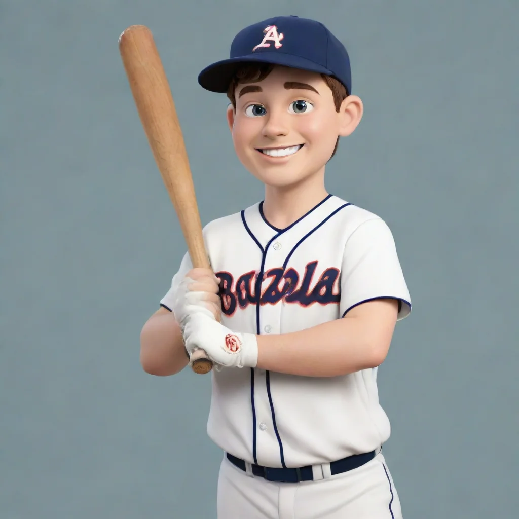 aiamazing baseball player cartoon awesome portrait 2