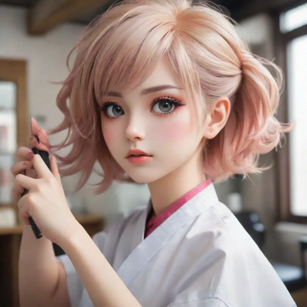 aiamazing beautiful anime female barber awesome portrait 2