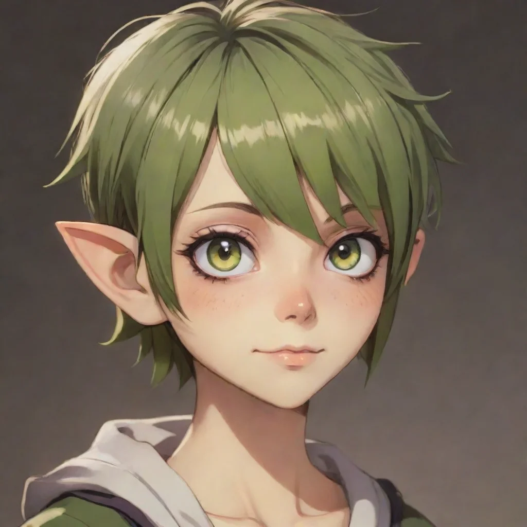 aiamazing beautiful anime tomboy goblin with short hair awesome portrait 2
