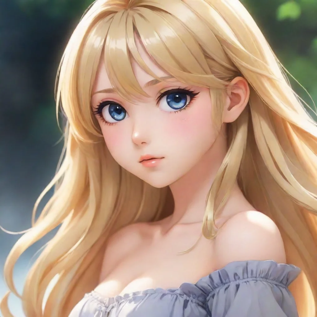aiamazing beautiful blonde anime girl awesome portrait 2
