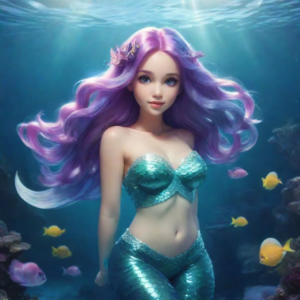 amazing beautiful mermaid girl  awesome portrait 2