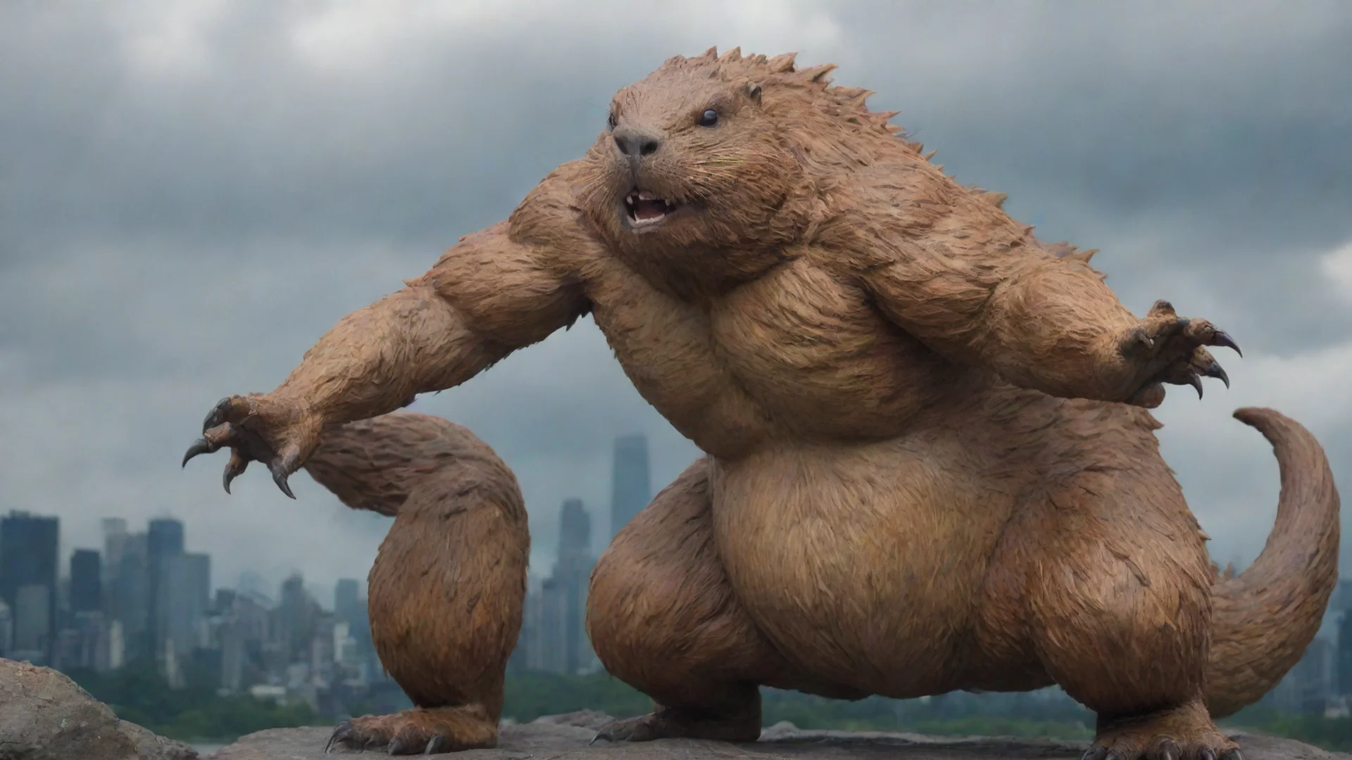 aiamazing beaver kaiju awesome portrait 2 wide